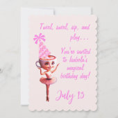 Ballerina Cappucina Verjaardag  Kaart (Voorkant)
