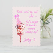 Ballerina Cappucina Verjaardag  Kaart (Staand voorkant)