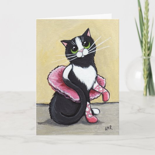 Ballerina - Cat Art Kaart (Voorkant)