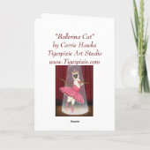 Ballerina Cat Chocolate Point Siamese Greeting Car Kaart (Achterkant)