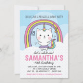 Ballerina Caticorn Cat Unicorn Kaart (Voorkant)