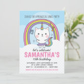 Ballerina Caticorn Cat Unicorn Kaart (Staand voorkant)