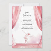 Ballerina Center Stage Kids Verjaardagsfeestje Kaart (Voorkant)