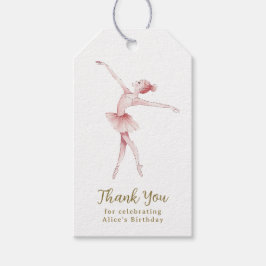 Ballerina Center Stage verjaardagsfeestje cadeau Cadeaulabel