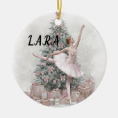 Ballerina Christmas Ornament – Add Your Name (Voorkant)