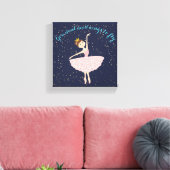 ballerina citeert dat je geen vleugels nodig hebt  canvas afdruk (Insitu (Woonkamer))