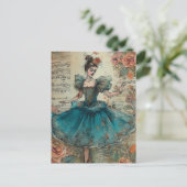 Ballerina Collage Briefkaart (Staand voorkant)