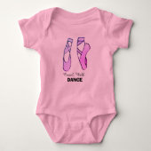 Ballerina Crawl, Walk, Dance Romper (Voorkant)