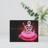 Ballerina Crown Uitnodiging Briefkaart (Staand voorkant)