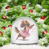 BALLERINA DACHSHUND SNOW WERELDBOL SNEEUWBOL (Kerstmis)