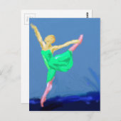 Ballerina Dance Art Briefkaart (Voorkant / Achterkant)
