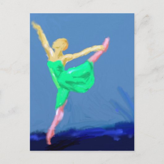 Ballerina Dance Art Briefkaart (Voorkant)