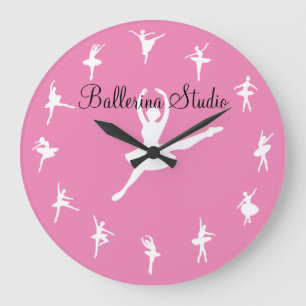 Ballerina Dance Class Theme Wall Grote Klok