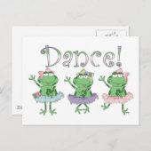 Ballerina Dance Frogs Briefkaart (Voorkant / Achterkant)
