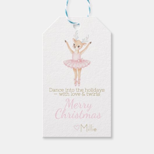 Ballerina/Dance Gift Tags Cadeaulabel (Voorkant)