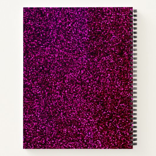 Ballerina Dance Glitter en Bow Notitieboek (Achterkant)