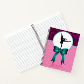 Ballerina Dance Glitter en Bow Notitieboek (Binnen)