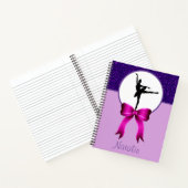 Ballerina Dance Glitter en Bow Notitieboek (Binnen)