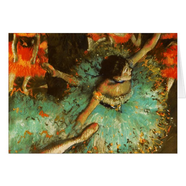 Ballerina Dance Groene Danser Edger Degas Schilder (Voorkant Horizontaal)