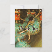 Ballerina Dance Groene Danser Edger Degas Schilder Bedankkaart (Voorkant)