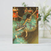 Ballerina Dance Groene Danser Edger Degas Schilder Bedankkaart (Staand voorkant)