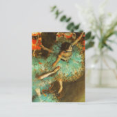 Ballerina Dance Groene Danser Edger Degas Schilder Briefkaart (Staand voorkant)