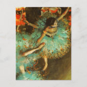 Ballerina Dance Groene Danser Edger Degas Schilder Briefkaart (Voorkant)