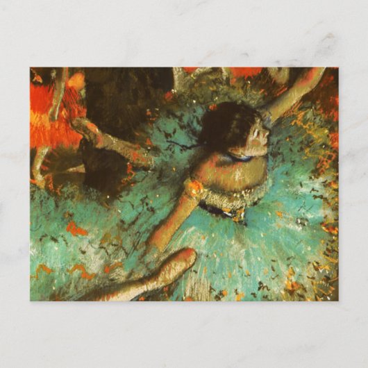 Ballerina Dance Groene Danser Edger Degas Schilder Briefkaart (Voorkant)