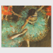 Ballerina Dance Groene Danser Edger Degas Schilder Cadeaupapier (Vlak)