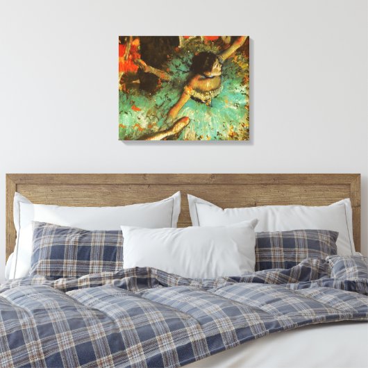 Ballerina Dance Groene Danser Edger Degas Schilder Canvas Afdruk (Insitu (Slaapkamer))