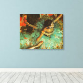 Ballerina Dance Groene Danser Edger Degas Schilder Canvas Afdruk (Insitu (Houten vloer))