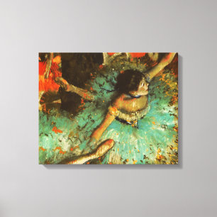 Ballerina Dance Groene Danser Edger Degas Schilder Canvas Afdruk