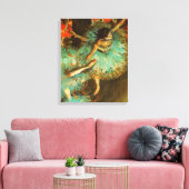 Ballerina Dance Groene Danser Edger Degas Schilder Canvas Afdruk (Insitu (Woonkamer))
