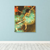 Ballerina Dance Groene Danser Edger Degas Schilder Canvas Afdruk (Insitu (Houten vloer))