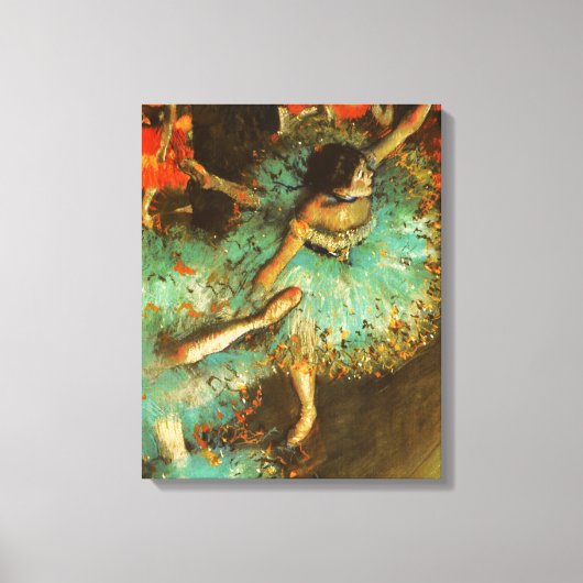 Ballerina Dance Groene Danser Edger Degas Schilder Canvas Afdruk (Voorkant)