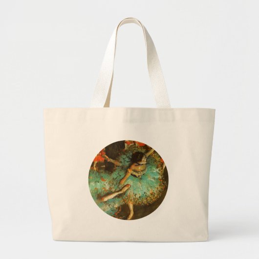 Ballerina Dance Groene Danser Edger Degas Schilder Grote Tote Bag (Voorkant)