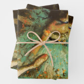 Ballerina Dance Groene Danser Edger Degas Schilder Inpakpapier Vel (In situ)