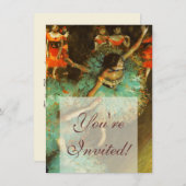 Ballerina Dance Groene Danser Edger Degas Schilder Kaart (Voorkant / Achterkant)