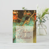 Ballerina Dance Groene Danser Edger Degas Schilder Kaart (Staand voorkant)