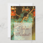 Ballerina Dance Groene Danser Edger Degas Schilder Kaart (Voorkant)