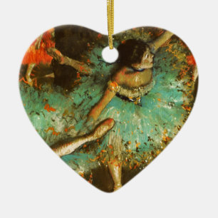 Ballerina Dance Groene Danser Edger Degas Schilder Keramisch Ornament