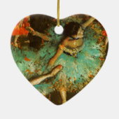 Ballerina Dance Groene Danser Edger Degas Schilder Keramisch Ornament (Achterkant)