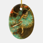 Ballerina Dance Groene Danser Edger Degas Schilder Keramisch Ornament (Voorkant)