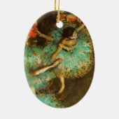 Ballerina Dance Groene Danser Edger Degas Schilder Keramisch Ornament (Achterkant)