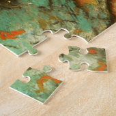 Ballerina Dance Groene Danser Edger Degas Schilder Legpuzzel (Zijkant)