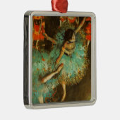 Ballerina Dance Groene Danser Edger Degas Schilder Metalen Ornament (Rechts)