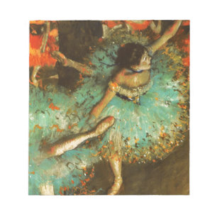 Ballerina Dance Groene Danser Edger Degas Schilder Notitieblok