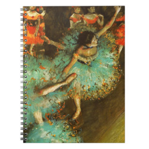 Ballerina Dance Groene Danser Edger Degas Schilder Notitieboek