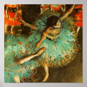 Ballerina Dance Groene Danser Edger Degas Schilder Poster