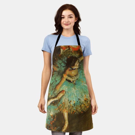 Ballerina Dance Groene Danser Edger Degas Schilder Schort (Gedragen)